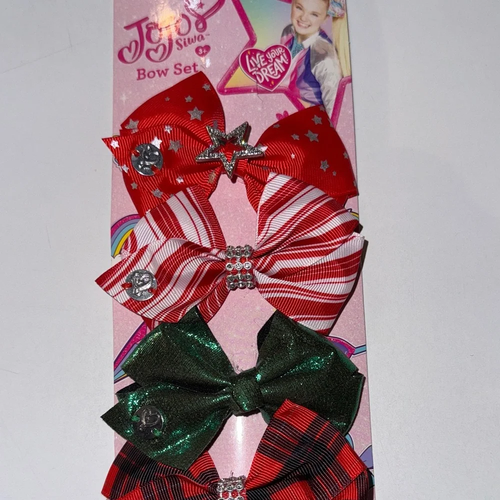 JoJo Siwa Festive‎ Christmas Bow Set - Red, Green, Black